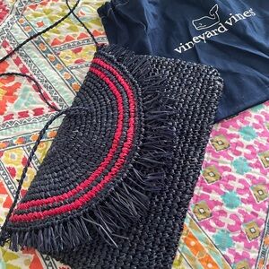Vineyard Vines Straw Crossbody EUC